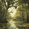 Bayou Fantasy Landscape Diamond Painting