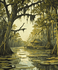 Bayou Fantasy Landscape Diamond Painting