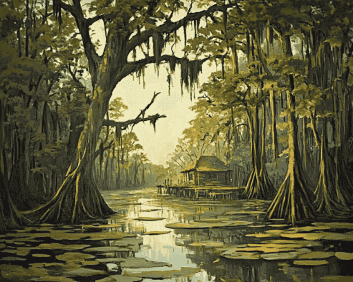 Bayou Fantasy Landscape Diamond Painting