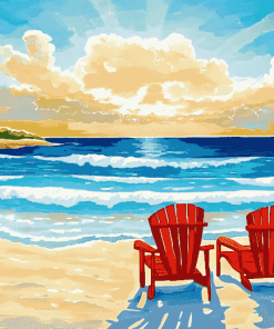 Beach Chairs Seaside Diamond Painting