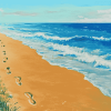 Beach Footprints Diamond Painting