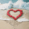 Beach Heart and Flower Seaside Diamond Painting