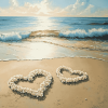 Beach Romance Hearts Diamond Painting