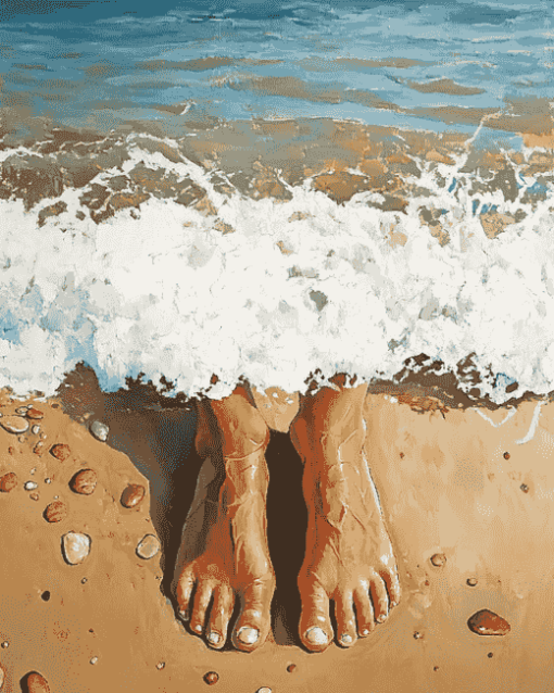 Beach Seascape Feet Diamond Painting