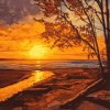 Beach Sunset Seascape Diamond Painting