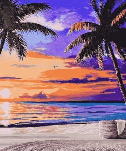 Beach Sunset Seaside Diamond Painting