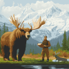 Bear and Moose Animation Diamond Painting