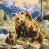 Bears Family Diamond Painting