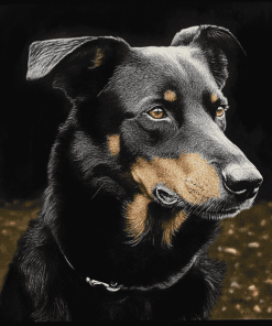 Beauceron Puppy Diamond Painting