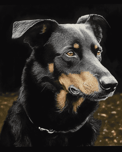 Beauceron Puppy Diamond Painting