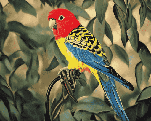 Beautiful Eastern Rosella Diamond Painting