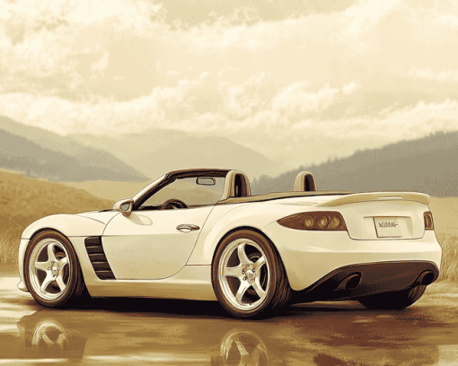 Beige Saturn Sky Engines Diamond Painting