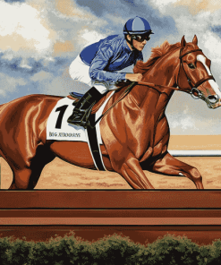 Big Red Secretariat Horses Diamond Painting