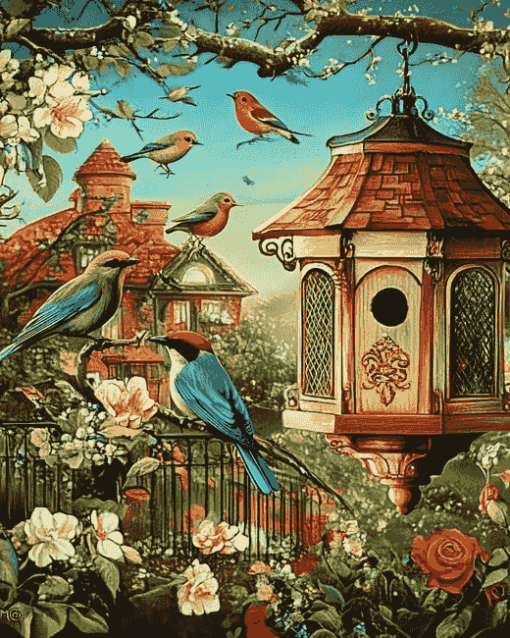 Bird House Gardens by Ciro Marchetti Diamond Painting