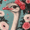 Bird and Ostrich Floral Diamond Painting