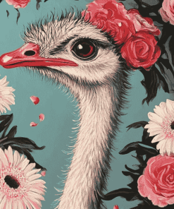 Bird and Ostrich Floral Diamond Painting