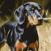 Black And Tan Coonhound Dog Diamond Painting