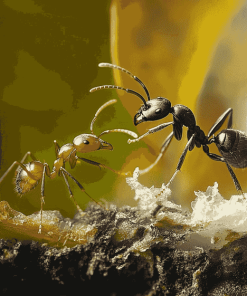 Black Ant Circle Diamond Painting