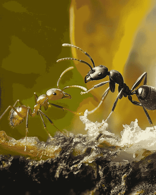 Black Ant Circle Diamond Painting