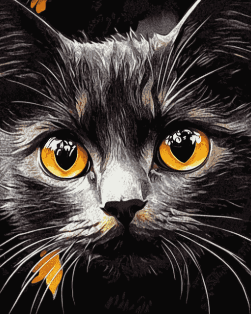 Black Cat Diamond Painting