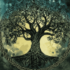 Black Celtic Tree Diamond Painting