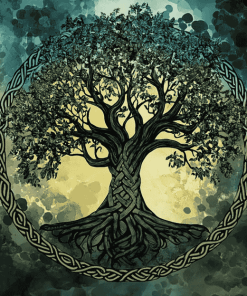 Black Celtic Tree Diamond Painting