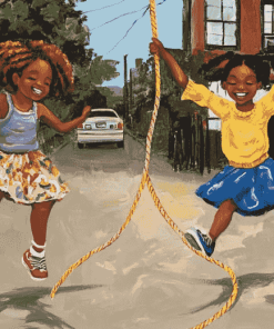 Black Children Playing Diamond Painting