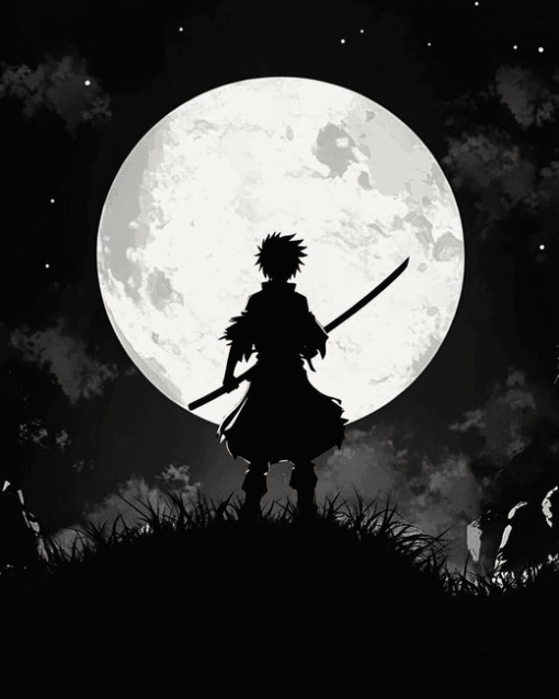 Black Clover Yami Moonlit Silhouette Diamond Painting