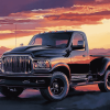 Black Dodge Pickup Diamond Painting