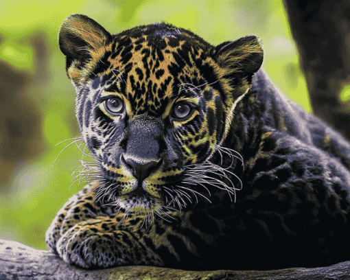 Black Jaguar Diamond Painting