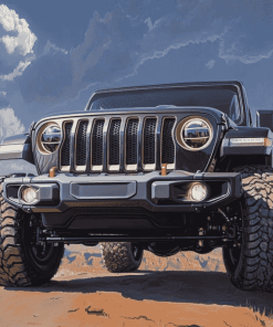 Black Jeep Offroad Diamond Painting