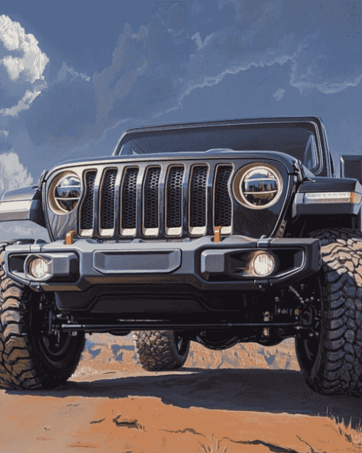 Black Jeep Offroad Diamond Painting