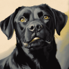 Black Labrador Puppy Diamond Painting