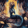 Black Mermaid Fantasy Diamond Painting