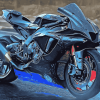 Black Motorbike Engines Diamond Painting