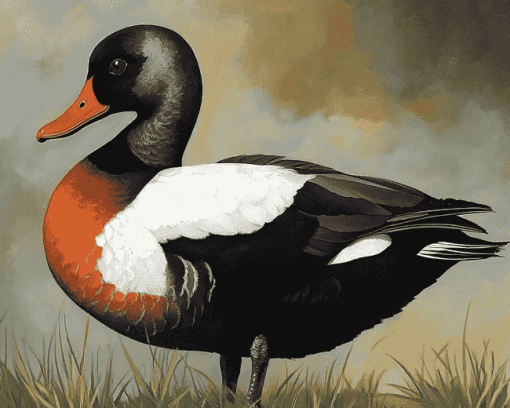 Black Paradise Shelduck Art Diamond Painting