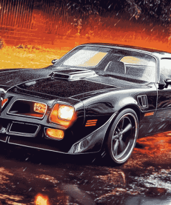 Black Pontiac Firebird Diamond Painting