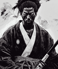 Black Samurai Warrior Diamond Painting