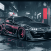 Black Supra Mk4 Engines Diamond Painting