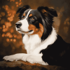 Black Tri Shepherd Dog Diamond Painting