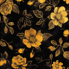 Black and Gold Floral Diamond Painting