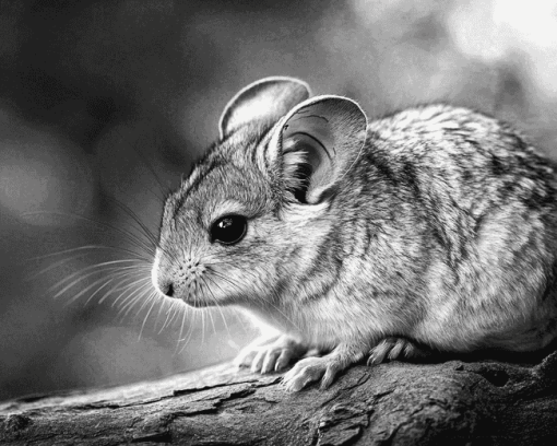 Black and White Chinchilla Diamond Painting