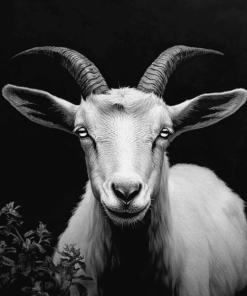 Black and White Goat Diamond Painting