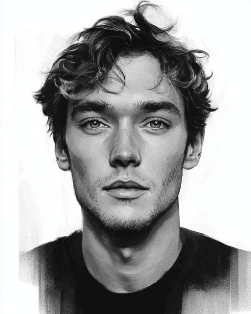 Black and White Toby Regbo Diamond Painting