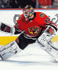 Blackhawks Hockey Goalie Diamond Painting