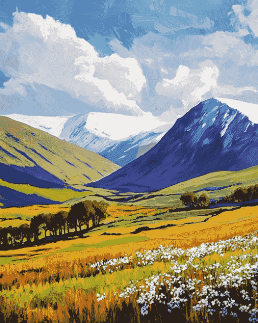 Blencathra Mountain Landscapes Diamond Painting