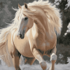 Blonde Pony Draft Horse Diamond Painting