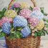 Blooming Hydrangeas and Roses Diamond Painting