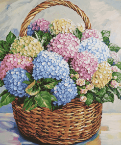 Blooming Hydrangeas and Roses Diamond Painting