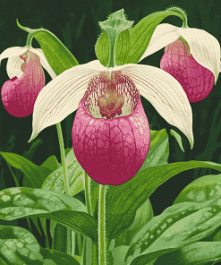 Blossoming Lady Slippers Diamond Painting